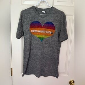 HEC.org UNITED AGAINST HATE women’s short sleeve tee, MEDIUM